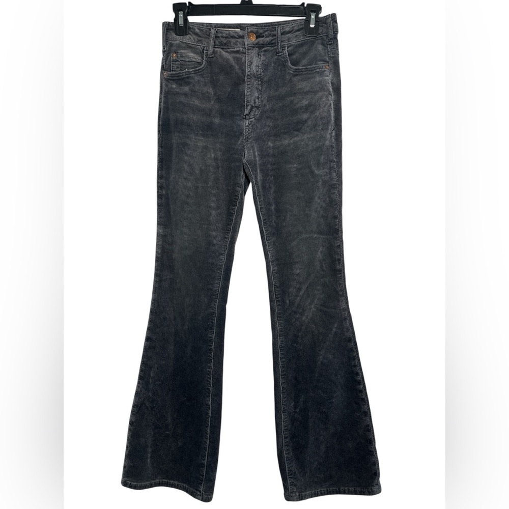 Pilcro Anthropologie Grey Corduroy Flare Jeans